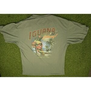 Newport Blue T-Shirt Men XL Green Iguana Getaway Short Sleeve Crew Neck Pullover